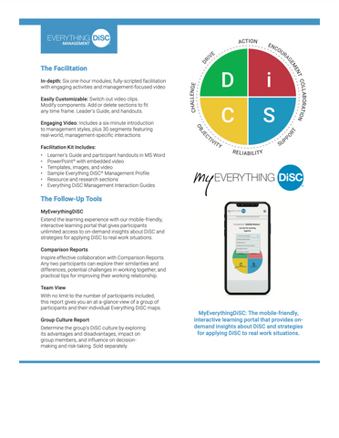 Everything DiSC Management FACILITATION KIT