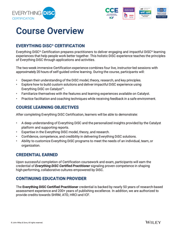 Everything DiSC CERTIFICATION