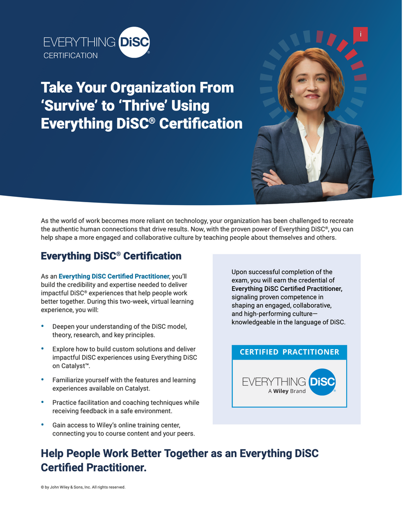 Everything DiSC CERTIFICATION