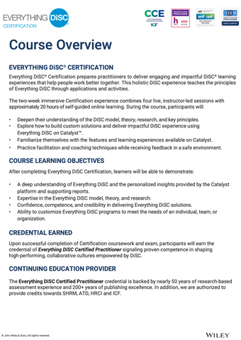 Everything DiSC CERTIFICATION