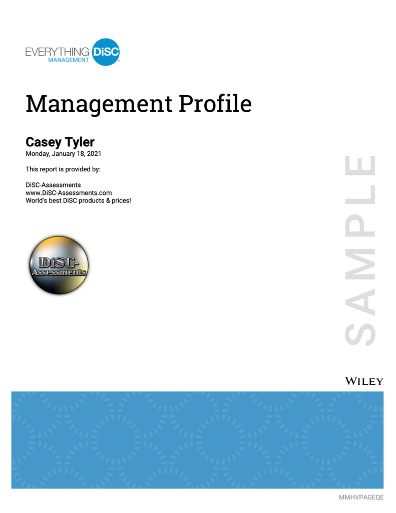 Everything DiSC Management PROFILE