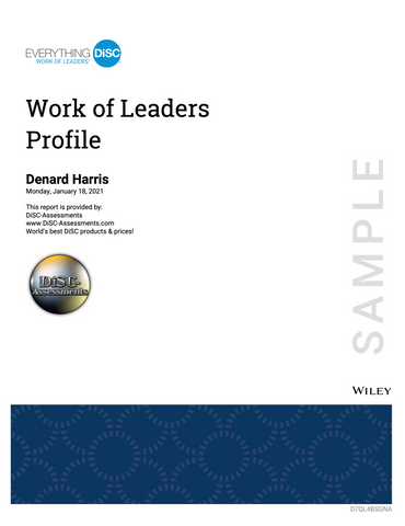 Everything DiSC Work Of Leaders PROFILE